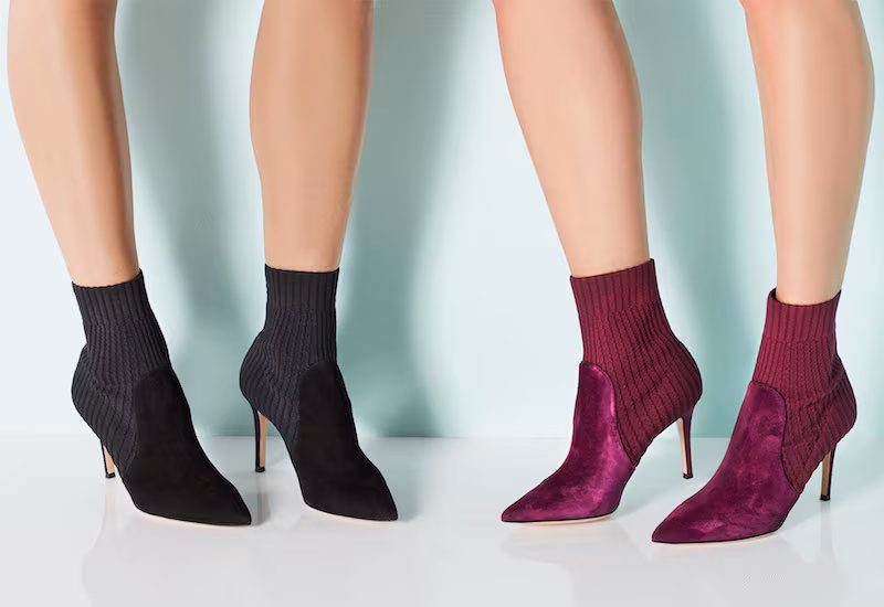 Gianvito Rossi Katie 85 Suede Sock Bootie