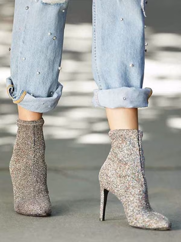 Giuseppe Zanotti Bimba Glitter 90mm Bootie