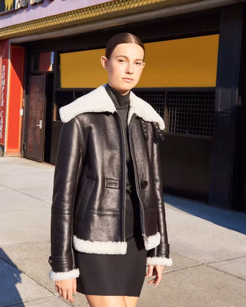 Helmut Lang Matte Stretch-Leather Mock-Neck Top