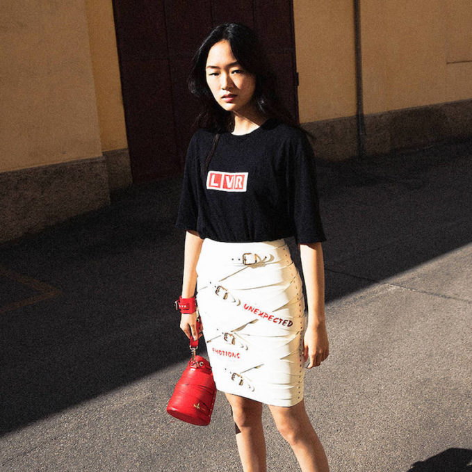 LVR Editions x Marina Hoermanseder Leather Strap Skirt