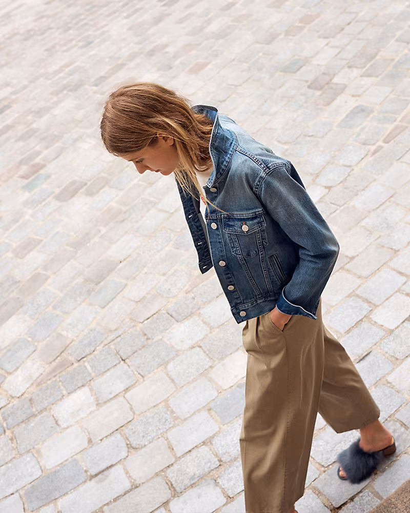 Madewell Khaki Wide-Leg Pants
