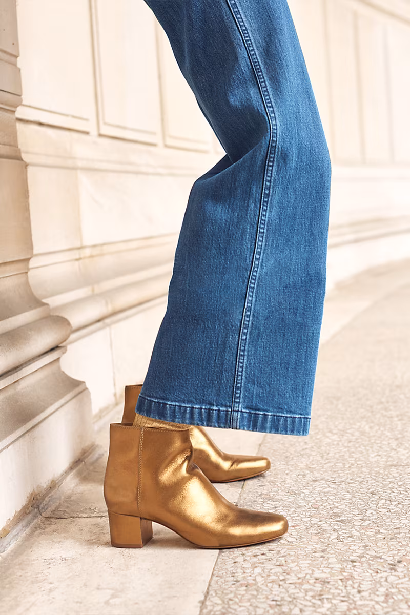 Madewell The Margot Boot in Soft Metallic