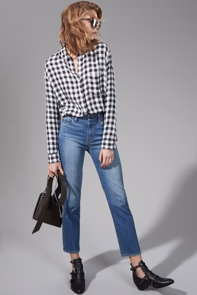 PAIGE Transcend Vintage - Jacqueline High Waist Ankle Straight Leg Jeans