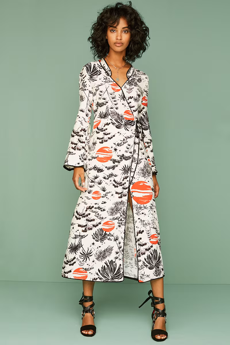 RIXO London Cindy Wrap Dress