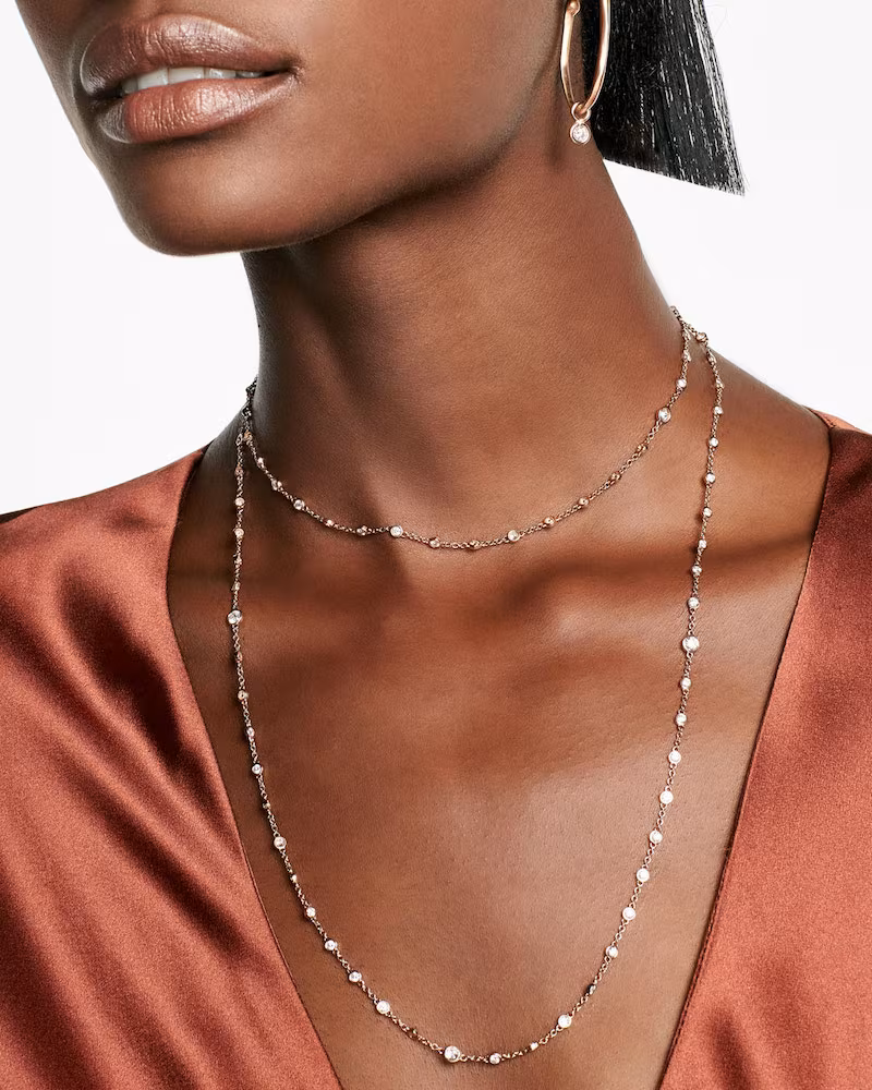 Rahaminov Diamonds Diamond Bezel Necklace in 18K Rose Gold, 38"