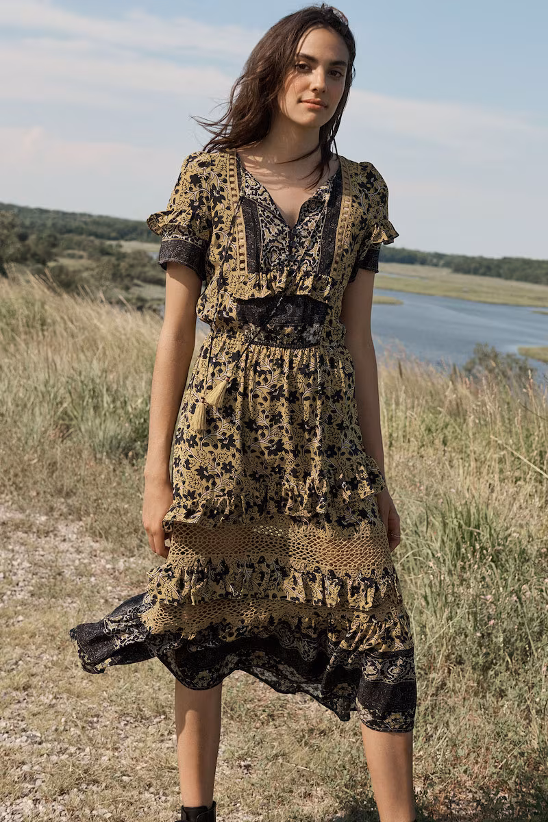 Sea Tiered Dress