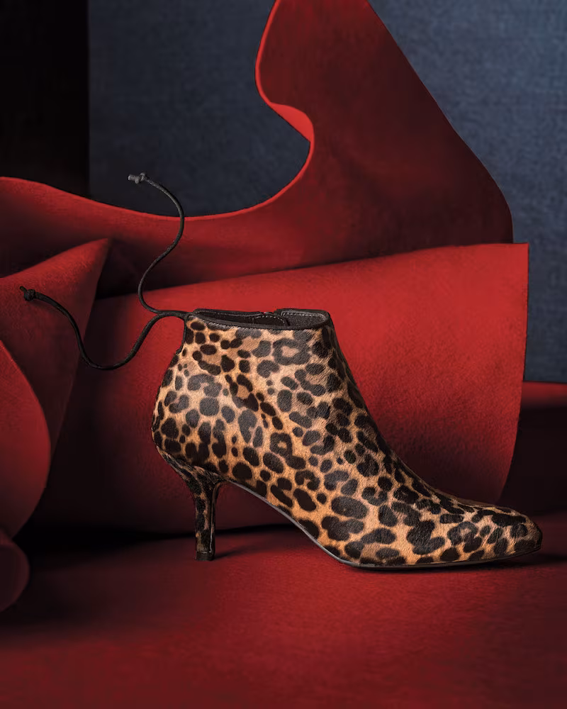 Stuart Weitzman Pipelofty Leopard Calf-Hair Bootie