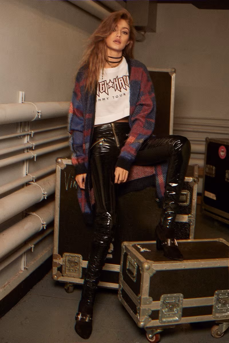 TOMMY x GIGI Rock Tour Crop Cotton T-Shirt