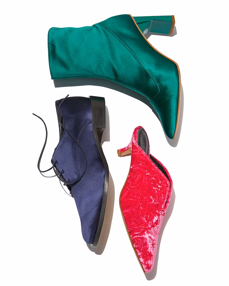 Tibi Alexis Stitched Satin Bootie