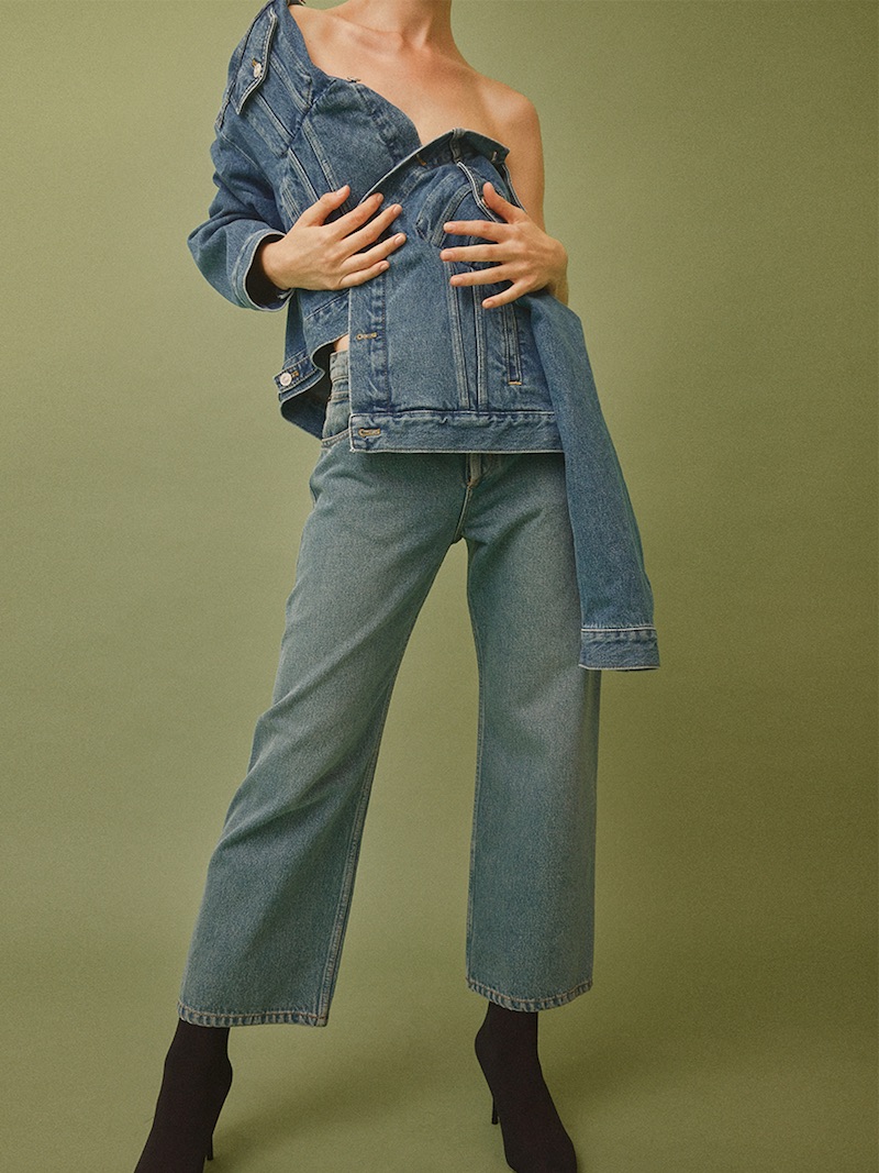 Balenciaga Rockabilly Cropped & Flared Denim Jeans