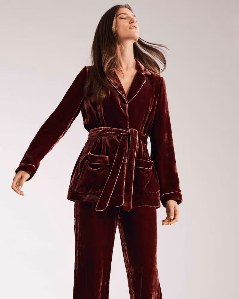 Barneys New York Velvet Robe Jacket