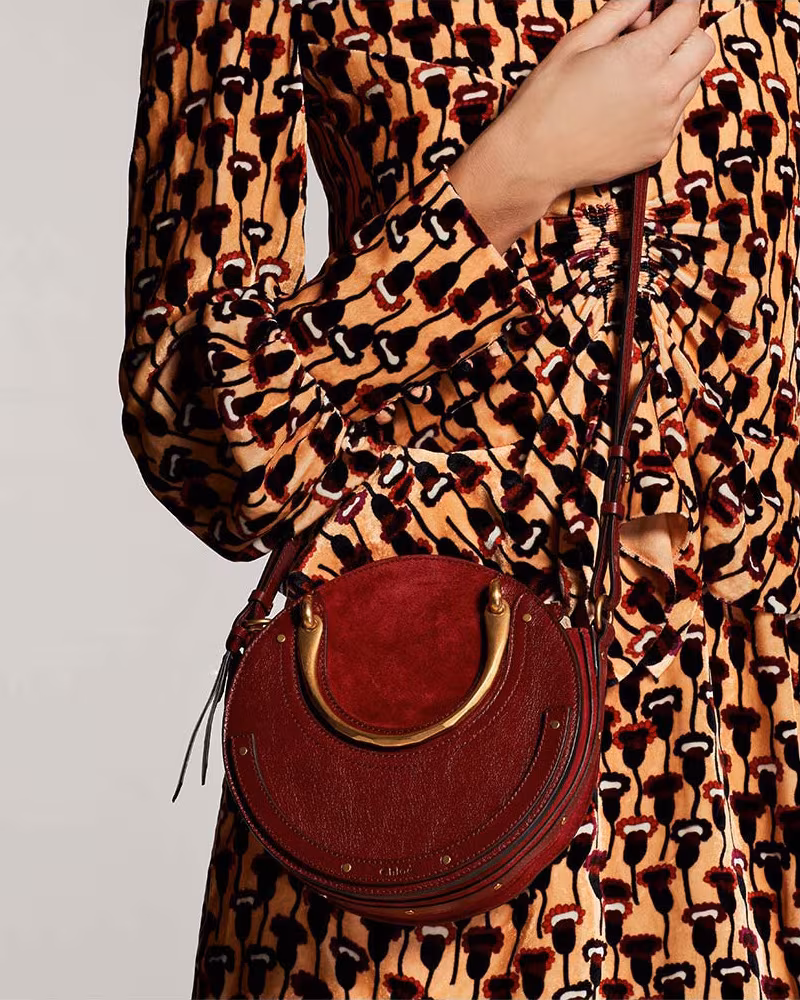 Chloé Pixie Small Round Double-Handle Tote Bag