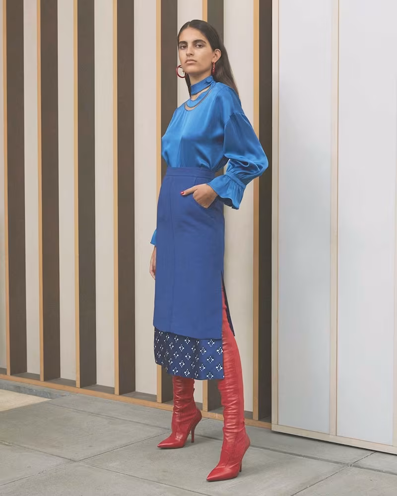 Fendi Double-Layer Wool and Silk-Blend Gazar Skirt