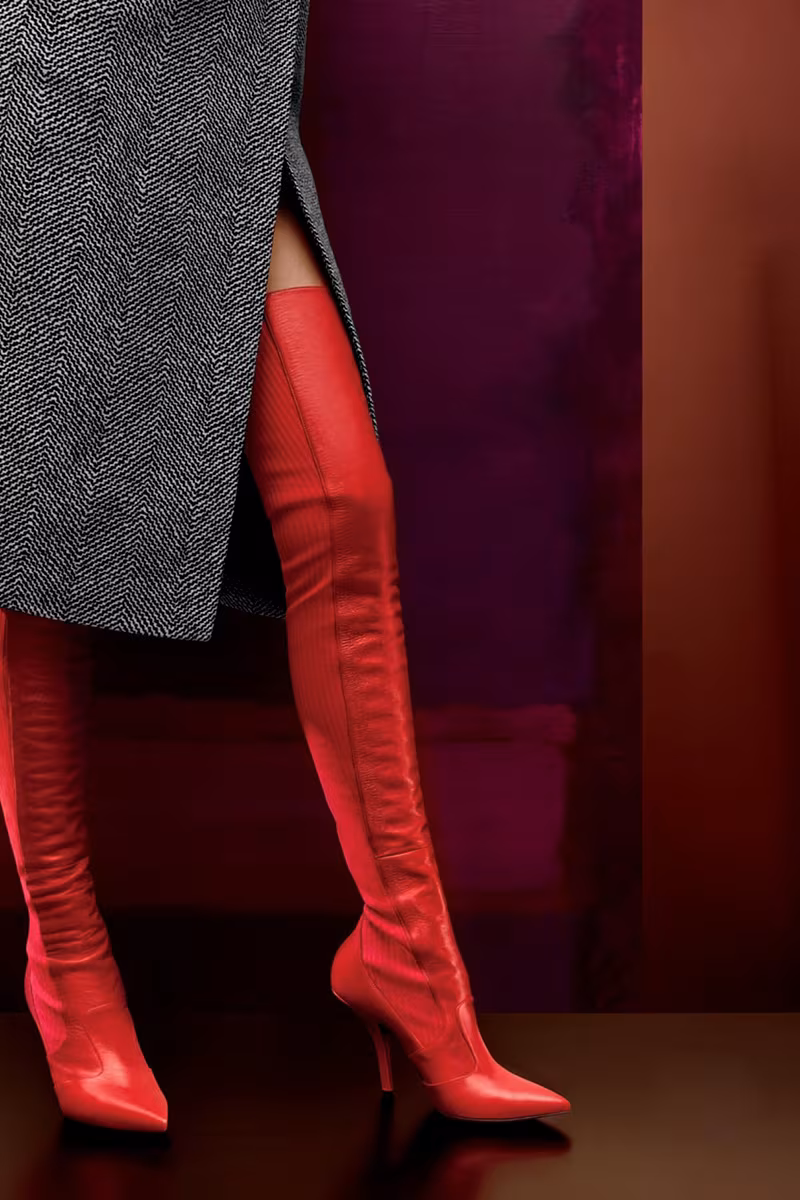 Fendi Leather Over-the-Knee Sock Boot