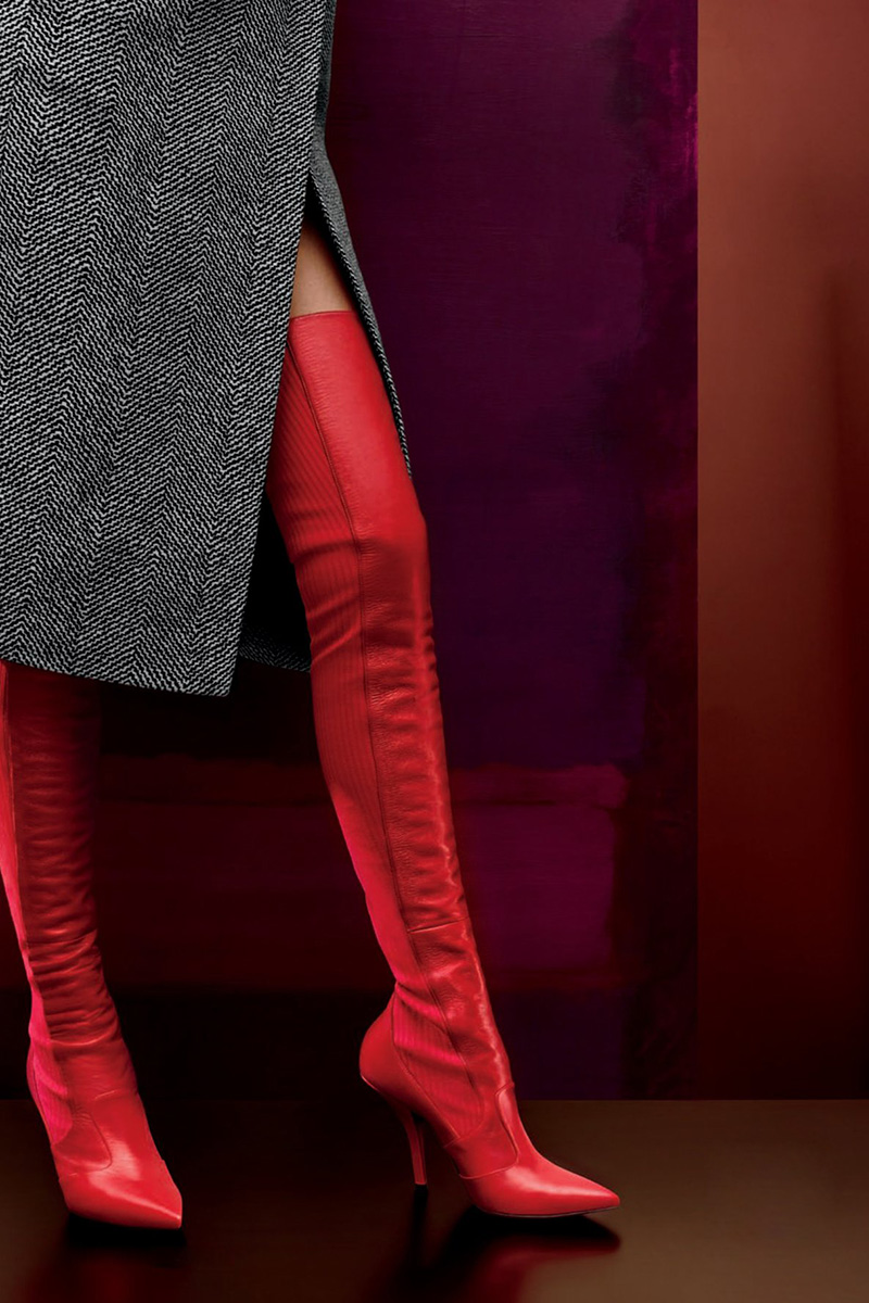 Fendi Leather Over-the-Knee Sock Boot