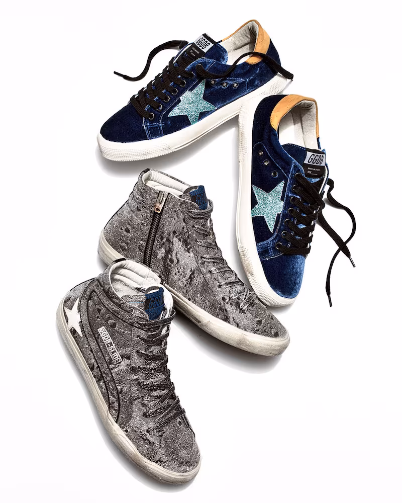 Golden Goose May Velvet Star Low-Top Sneaker