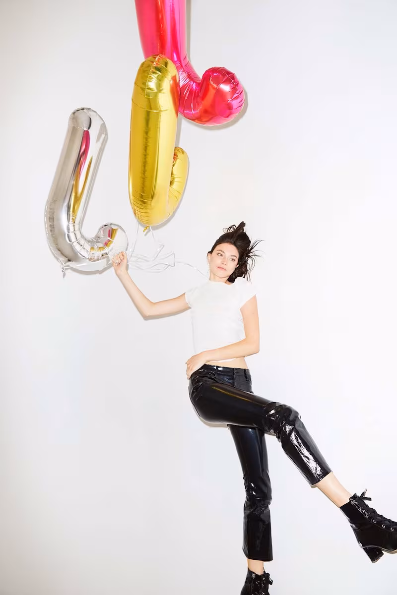 J Brand Selena in Black Patent Leather