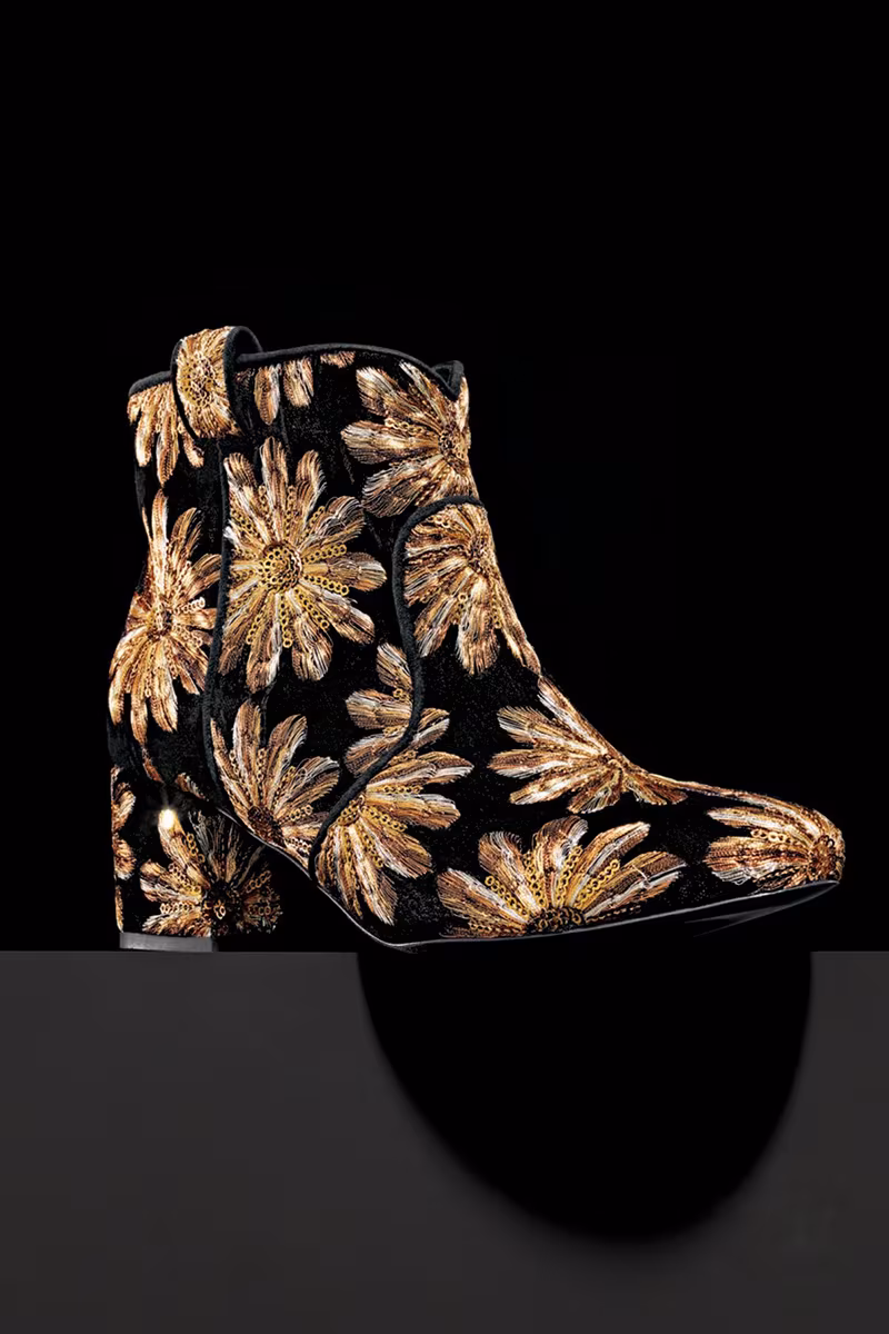 Laurence Dacade Belen Metallic Embroidered Western Bootie