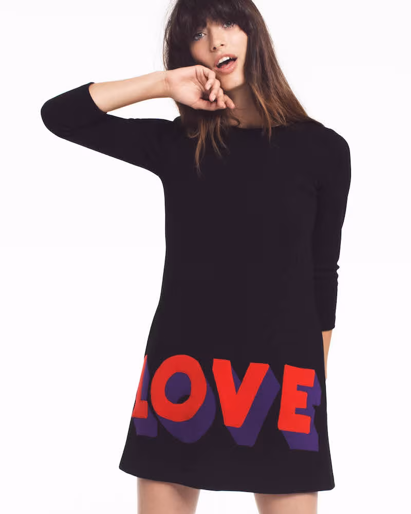 Lisa Perry Love Wool Shift Dress