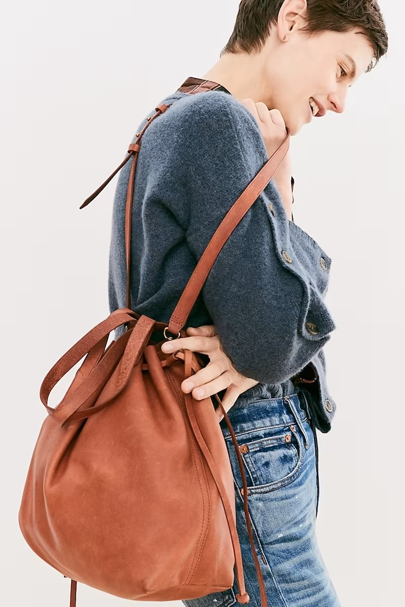 Madewell Button-Sleeve Pullover Sweater