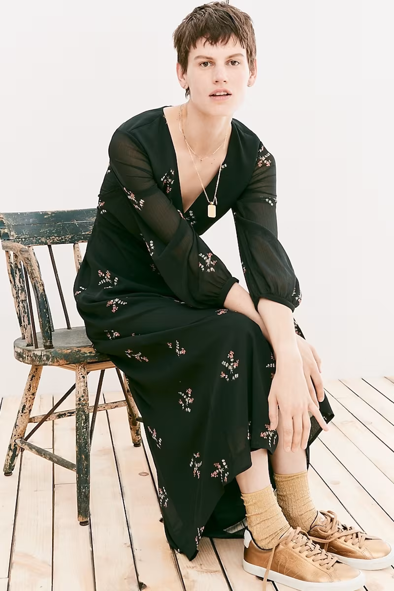 Madewell Nightflower Maxi Dress In Wild Botanic