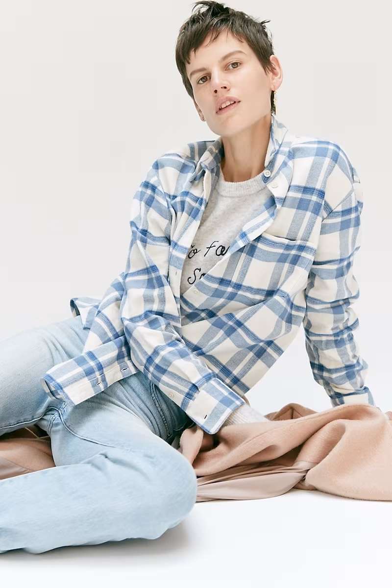 Madewell Oversized Ex-Boyfriend Shirt In Akiva Plaid