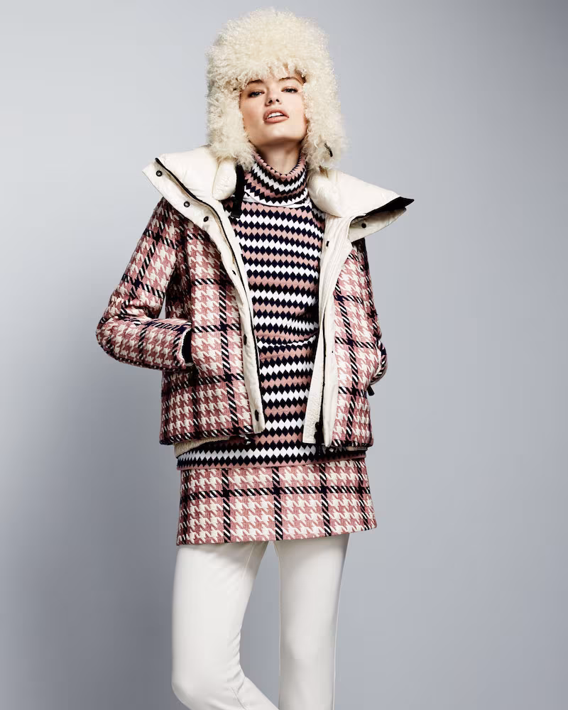 Moncler Flaine Houndstooth Hooded Jacket