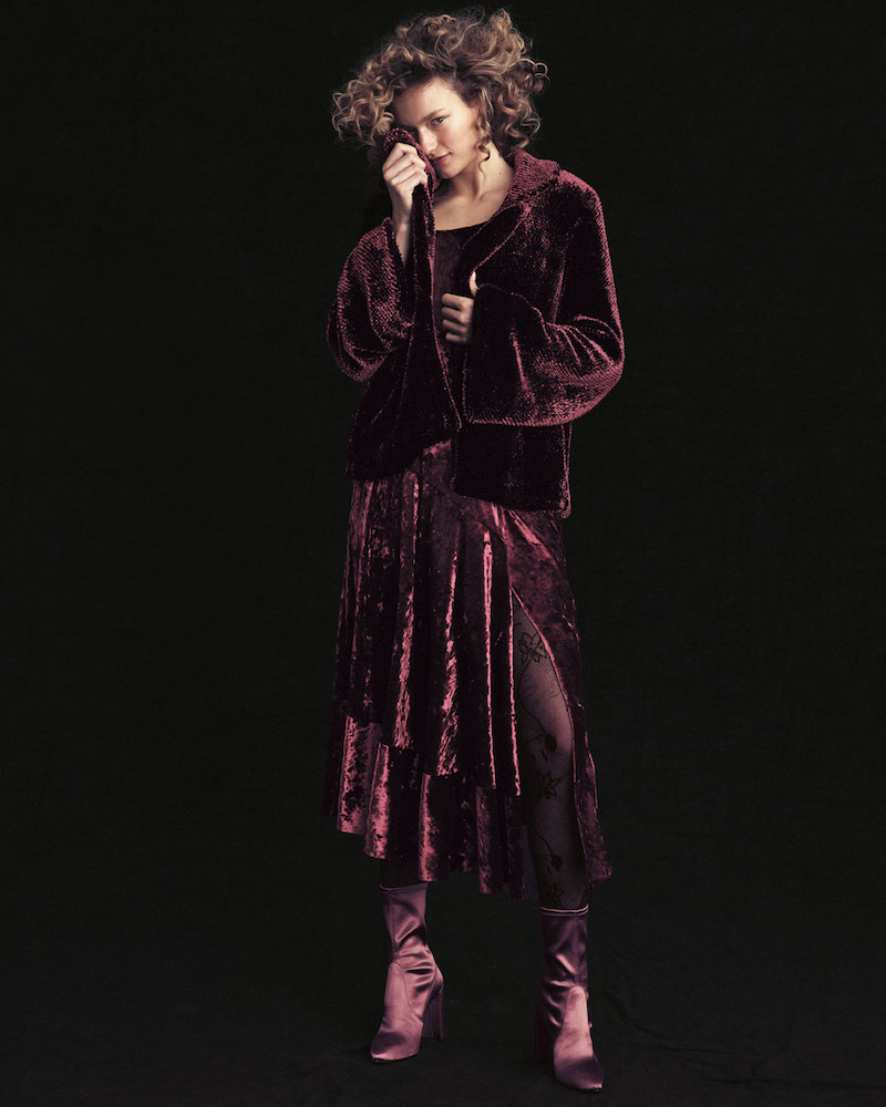 Nanette Lepore Vixen Asymmetric-Neck Sleeveless Velvet Dress