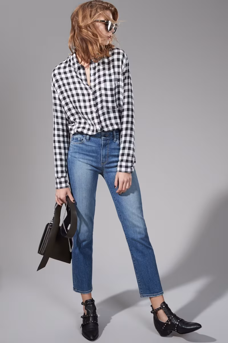 PAIGE Transcend Vintage - Jacqueline High Waist Ankle Straight Leg Jeans