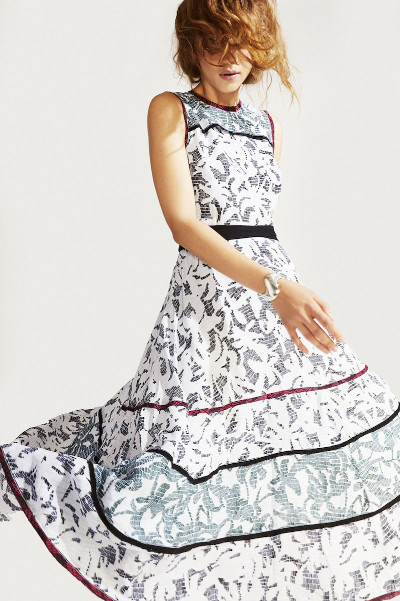 Proenza Schouler Abstract-Print Silk Maxi Dress