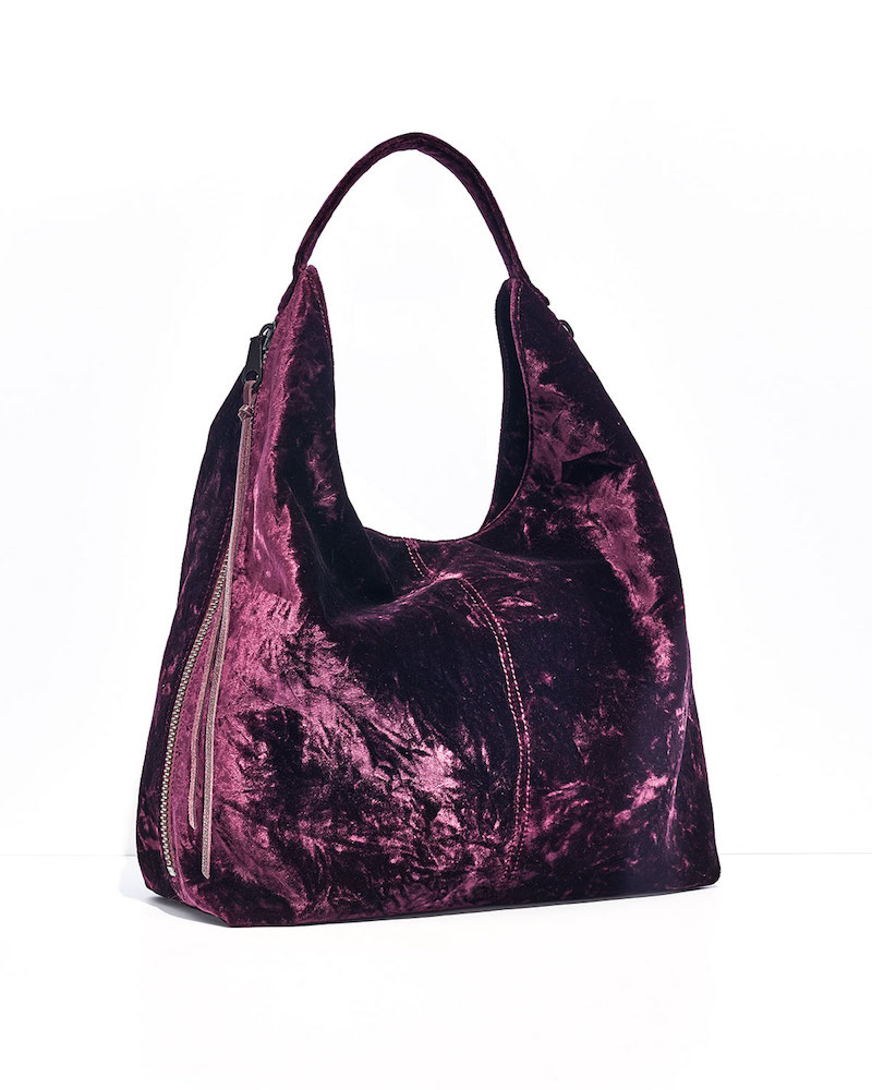 Rebecca Minkoff Bryn Velvet Dual-Zip Hobo Bag