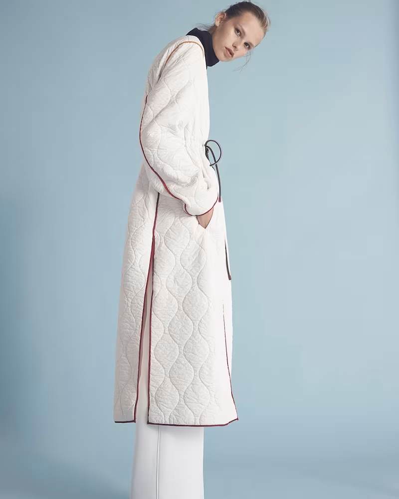Roksanda Toledo Contrast-Trim Quilted Coat