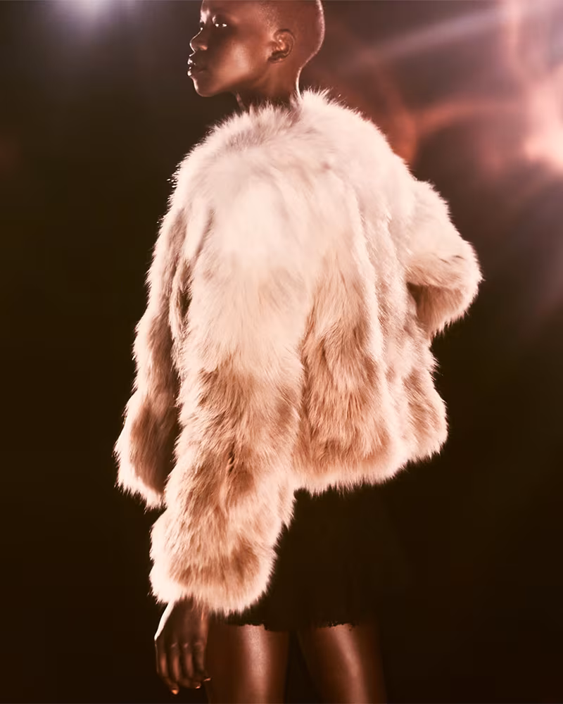 Saint Laurent Gradient Fox-Fur Coat