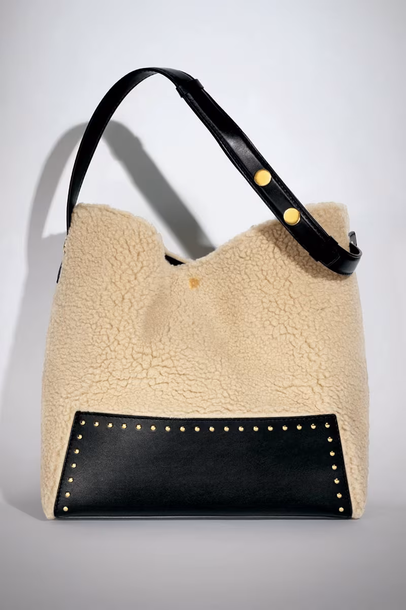 Stella McCartney Alter Faux-Shearling Hobo Bag