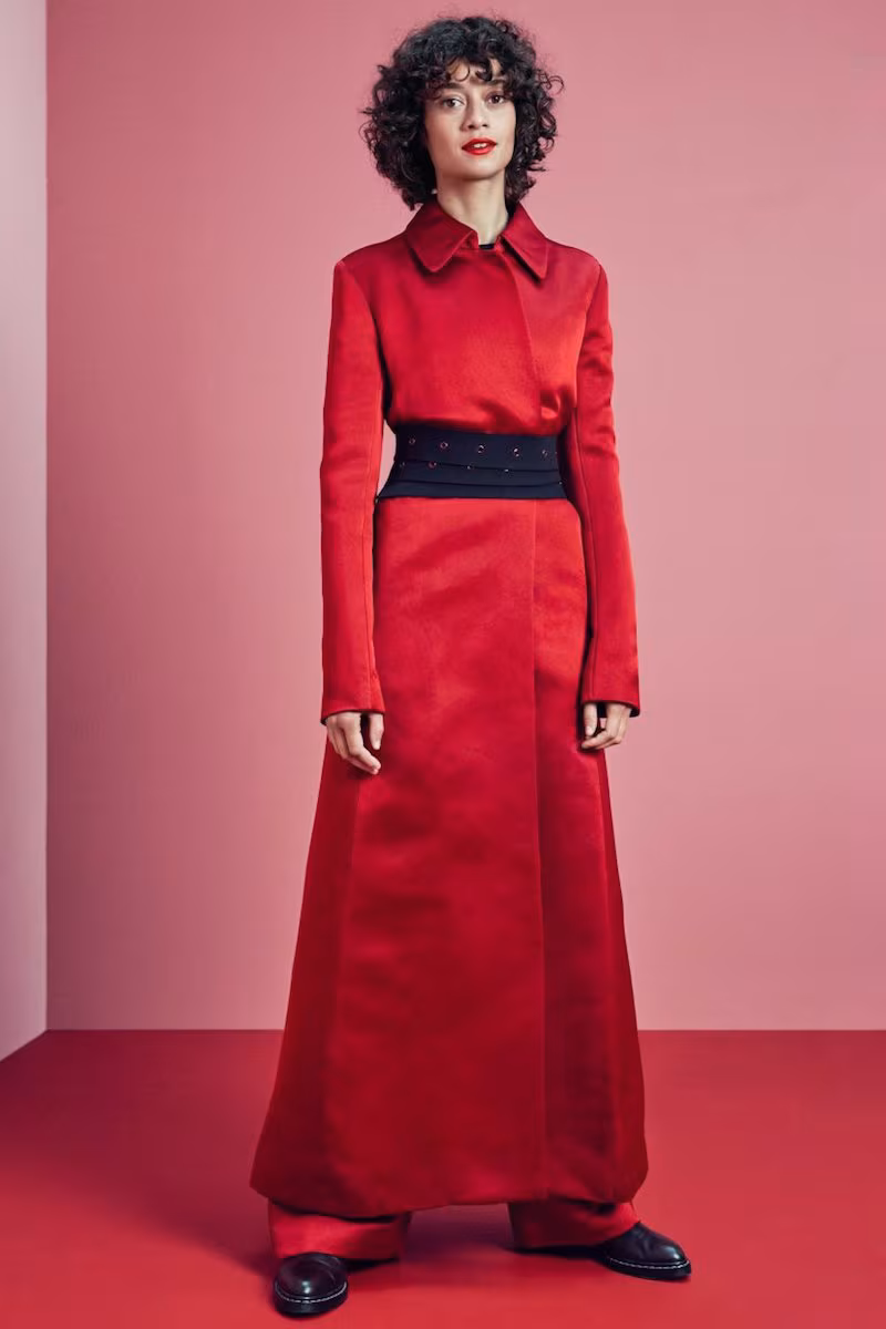 THE ROW Neyton Long Silk Satin Coat