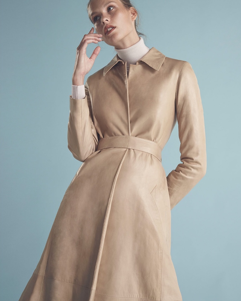 The Row Neyton Belted Leather Coat