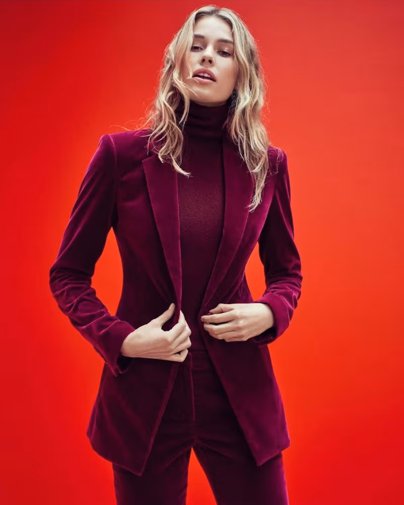 Theory Power Stretch-Velvet Tailored Jacket