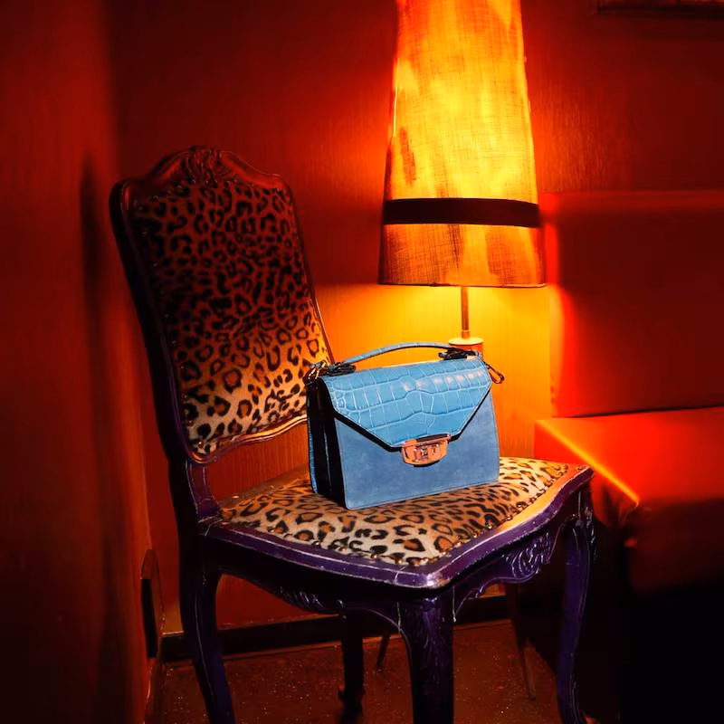 mytheresa.com x Ganni Gallery Embossed Leather and Suede Shoulder Bag