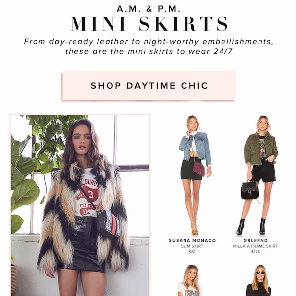 Maximum Hotness: A.M. & P.M. Mini Skirts for Fall 2017