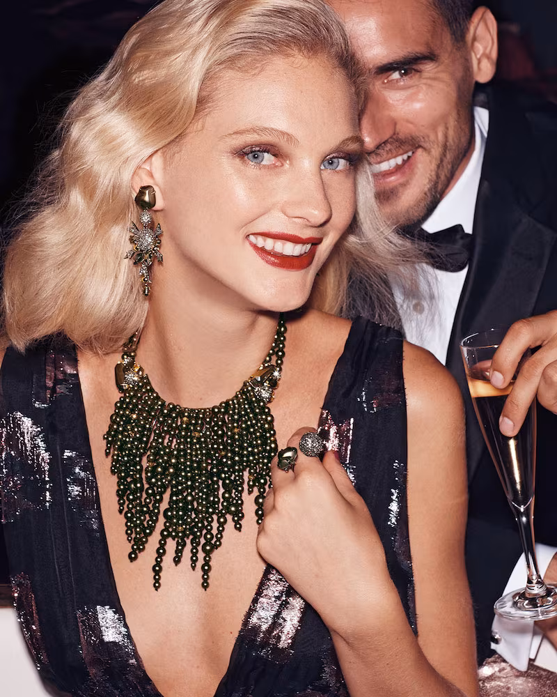 Alexis Bittar Cascading Pearly Pyrite Necklace