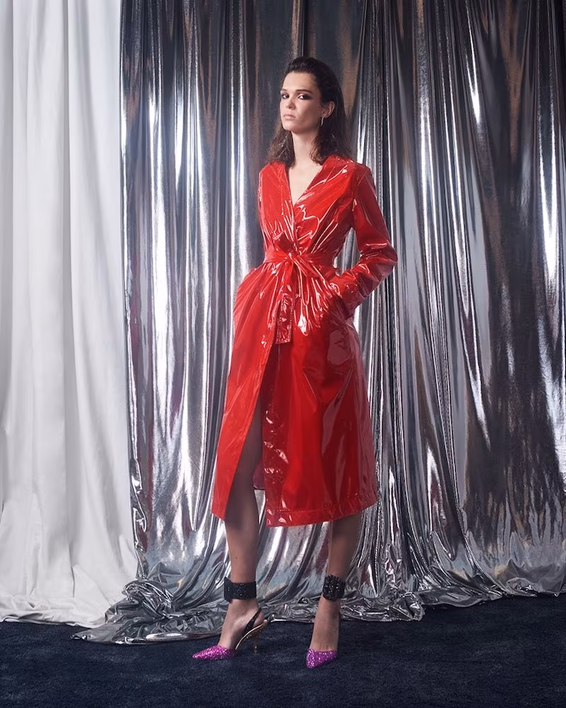 Attico Marla Collarless Trench Coat