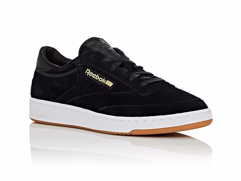 BNY Sole Series x Reebok Club C 85 Suede Sneakers in Black