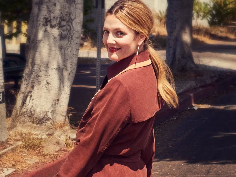 Dear Drew by Drew Barrymore Wall St Color Block Trench Coat