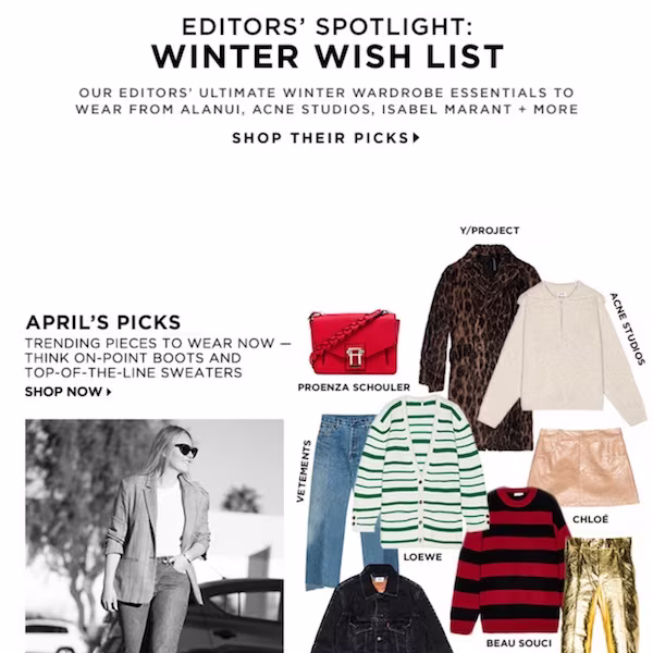 FORWARD by elyse walker Editors' Picks: Winter Essentials 2017