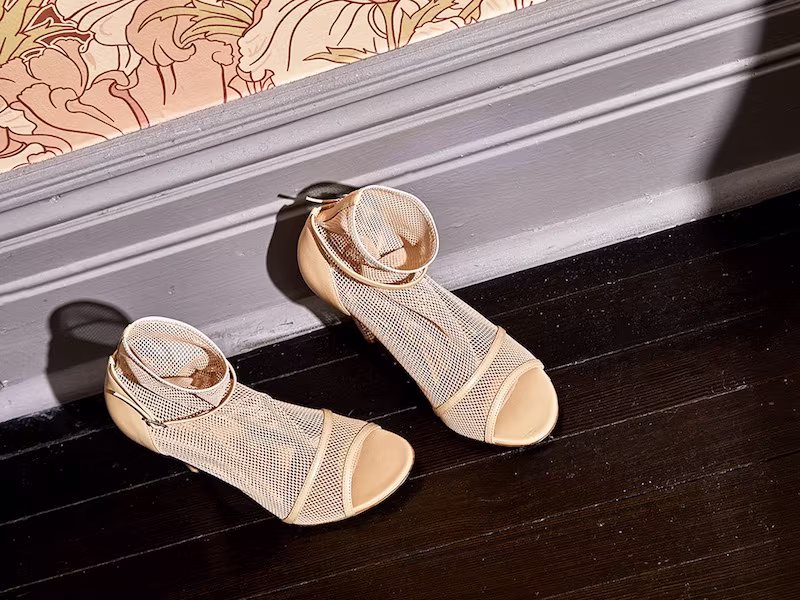 Gianvito Rossi Idol Leather & Mesh Sandals