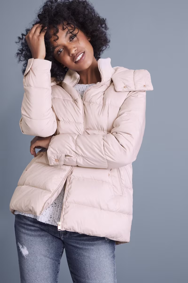 Halogen Hooded Puffer Jacket