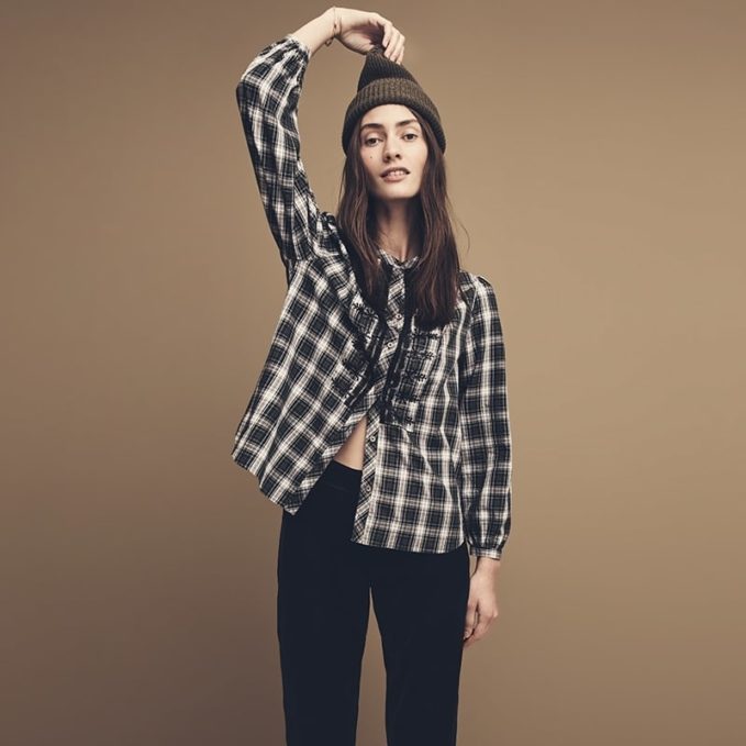 J.Crew Embellished Button-Up Shirt In Forest Tartan