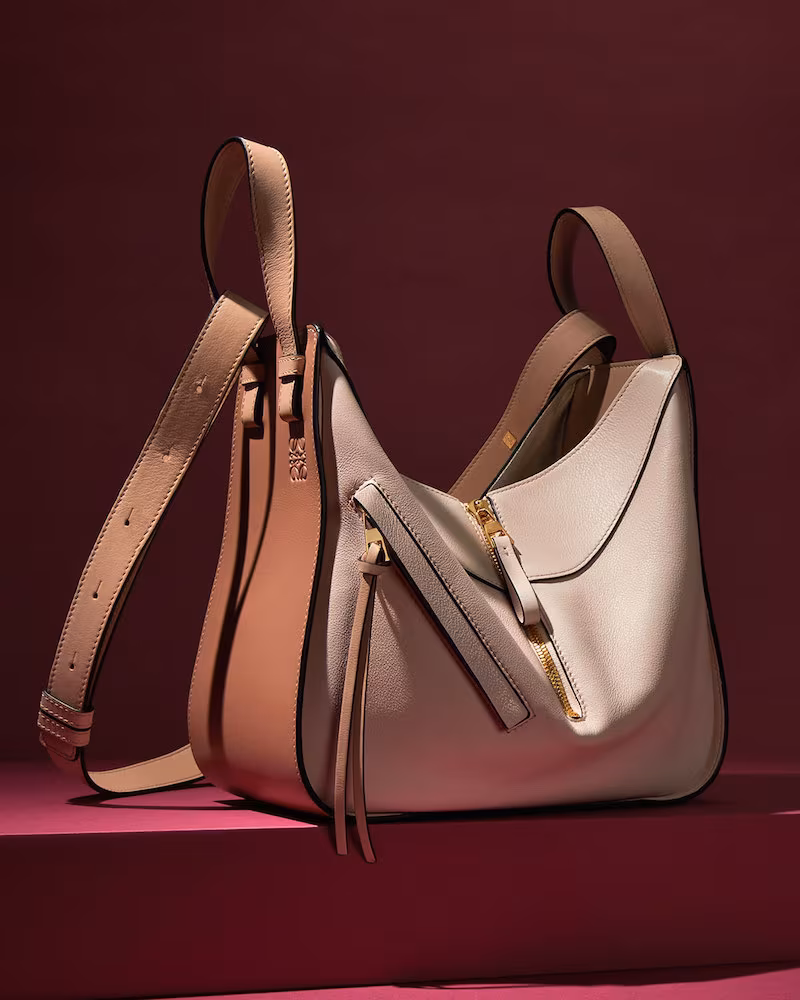 Loewe Hammock Small Colorblock Leather Tote Bag
