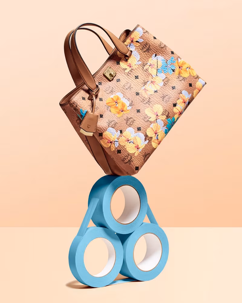 MCM Essential Floral-Print Coated Tote Bag