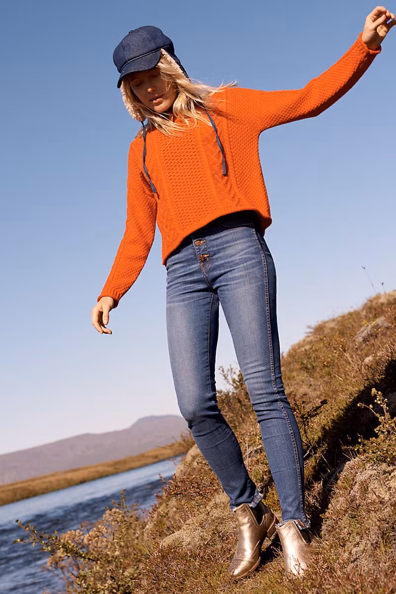 Madewell 10" High-Rise Skinny Jeans: Chewed-Hem Edition